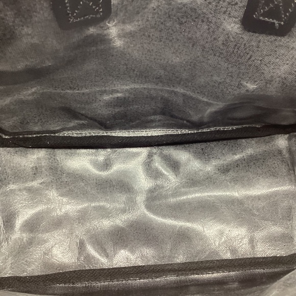 Mini Canvas Tote in Black: Merry Merry - New  Genuine leather handles stitched t - Picture 6 of 8